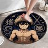 Classic Japanese-style Cartoon Demon Slayer Round Rug, Home Soft Decorative Anti-slip Yoga Mat and Chair Mat, Outdoor Floor Mat Carpet K5