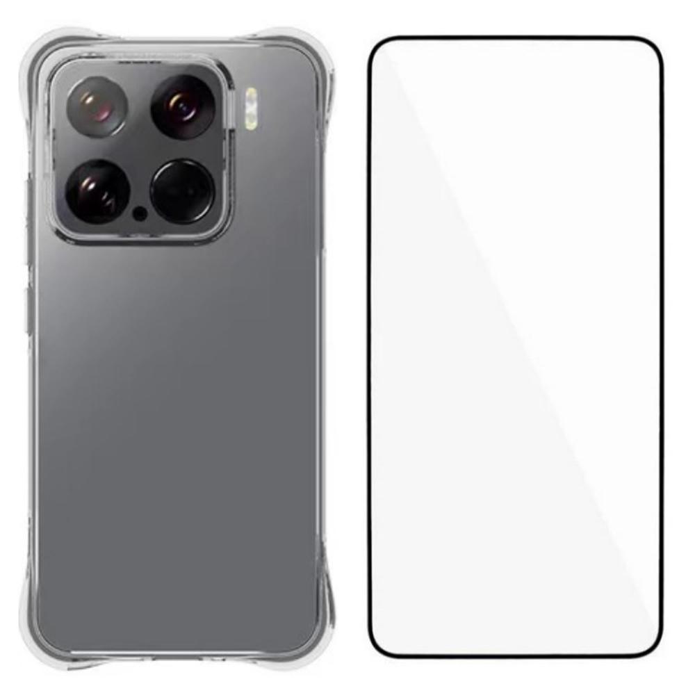 WANLONFENG WL Series For Xiaomi 15 Pro TPU Case 2.0mm Phone Cover with Tempered Glass Film