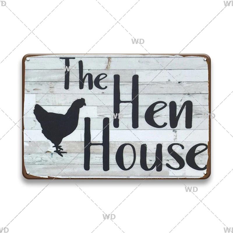 Metallskyltar Färska Ägg Fluffy Butt Hut Kyckling Retro Plåtskylt Vintage Rolig Utomhus Väggplakett Trädgård Gårdsskyltar Hönshus Dekor