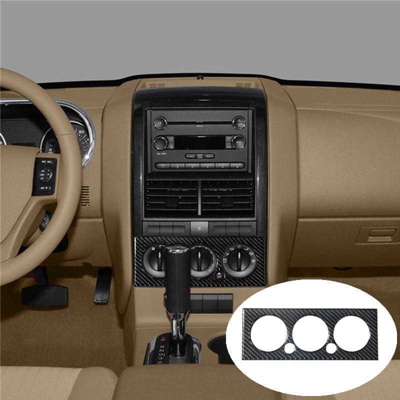 Car Interior Decoration Carbon Fiber Sticker For Ford Explorer Sporttrac Mercury Mountaineer 2008 2009