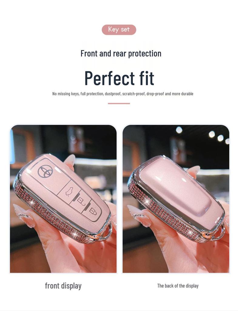 Toyota Key Covers: Fits Corolla, Levin, Reiz, Highlander, Wildlander - Women's Folding Key Cover & Key Clip