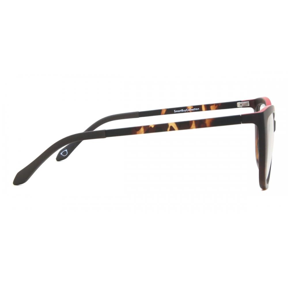 Clip-On Cat-Eye Schildpatt Smartbuy collectiOn Grün mit Clip-On Jsv 185 M27 fashiOn Damenbrille