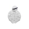 Fleece Hooded Loose Down Jacket Women Outerwear Standard-White F11W149901F-WT