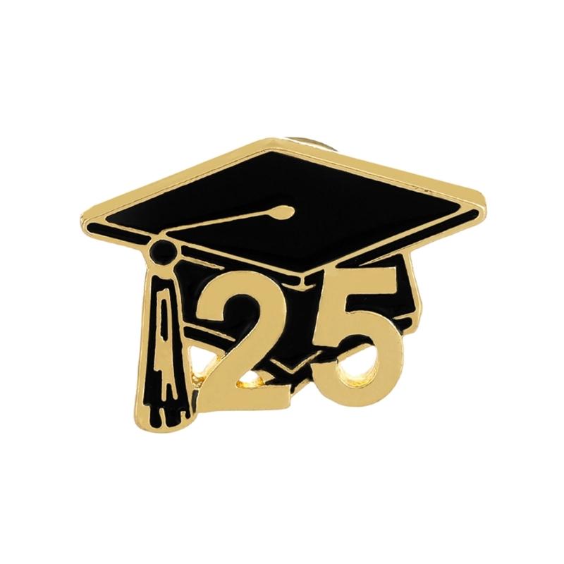 Elegant Graduation Caps Brooch Pin Beautifully Crafted Graduate Caps Pin Badge Adornment Enhancing Ceremony Attire