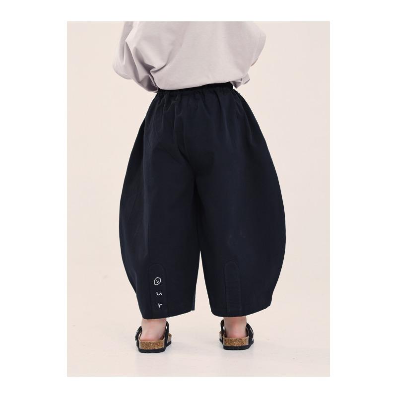 Boys Young Kids Loose Solid Casual Summer Cropped Pants