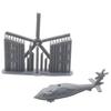 5-Pack RUH-60 Black Hawk Stealth Helicopter Model Resin Assembly 1/2000-1/350 Scale Transport Military Model (1/700 (27mm))