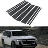 8pcs/set Carbon Fiber Polycarbonate Car Door Middle Column Window Center BC Pillar Post Cover Trim Fit For Toyota Land Cruiser J300 2022-2024
