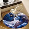 Avatar-Inspired Blue Na'vi Chair Mat - Round Carpet for Home Decor, Office Use, and Gifts0258b