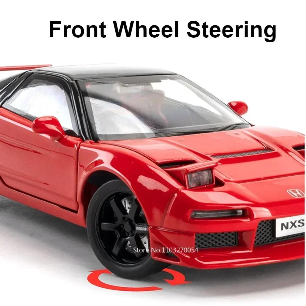 1:32 Honda NSX Accord Alloy Model Toys Miniature Cars Diecast Vehices Doors Opened with Sound Light Pull Back Toy Kids Presents AS1