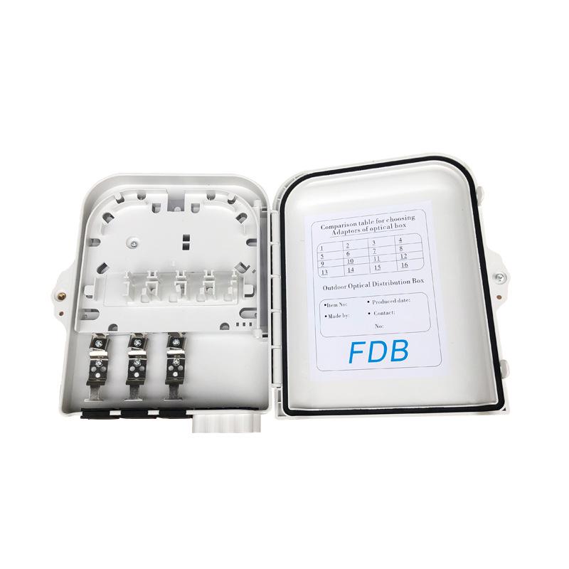 8-Core PLC Fiber Optic Splitter Box, Wall/Pole-Mounted, 1x48 Plug-In, Optical Distribution.