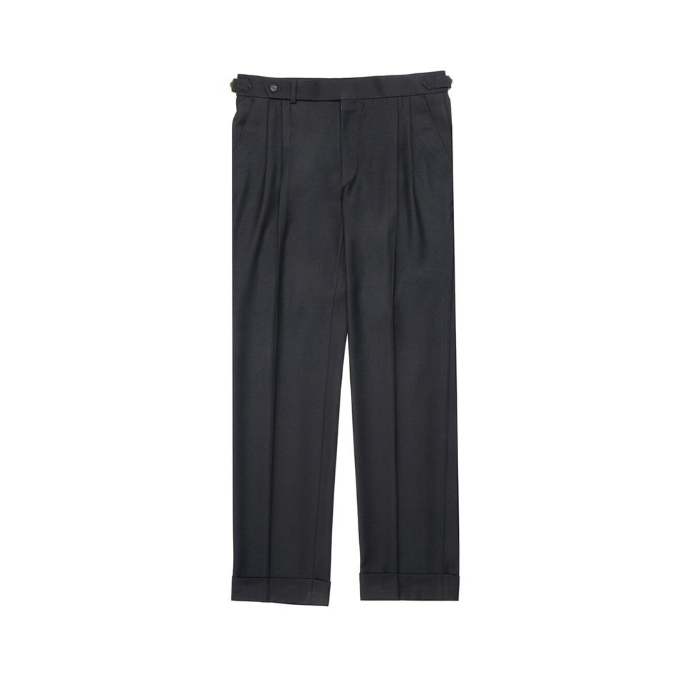 Olkeullaesig Alcpt010 Tailored Two-Pleated Pants_Black