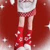 Meias longas Lolita femininas para outono e inverno, aquecedores de perna estilo Harajuku, adoráveis, com pequenos ossos em 3D e estrelas tricotadas, polainas para botas.