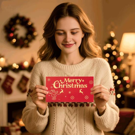 Christmas Cash Gift Envelopes with 6 Slots DIY Money Holder And Gift Card Organizer Holiday Surprise Cash Envelope for Men Women Girls Boys Kids