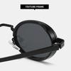 Vintage Metal Frame Oval Sunglasses Hip-Hop UV400 Punk Shades 90s Style Glasses for Women Men