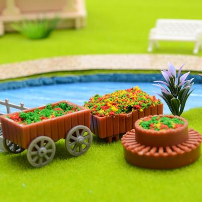 10pcs Plastic Micro Landscape Flower Bed Model 1:50 1:75 Scale Garden Border Minihouse Accessories