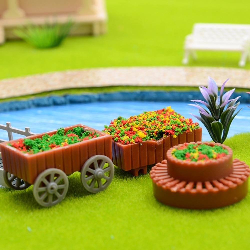 10pcs 1:50 1:75 Scale Micro Landscape Flower Bed Model  Minihouse Accessories