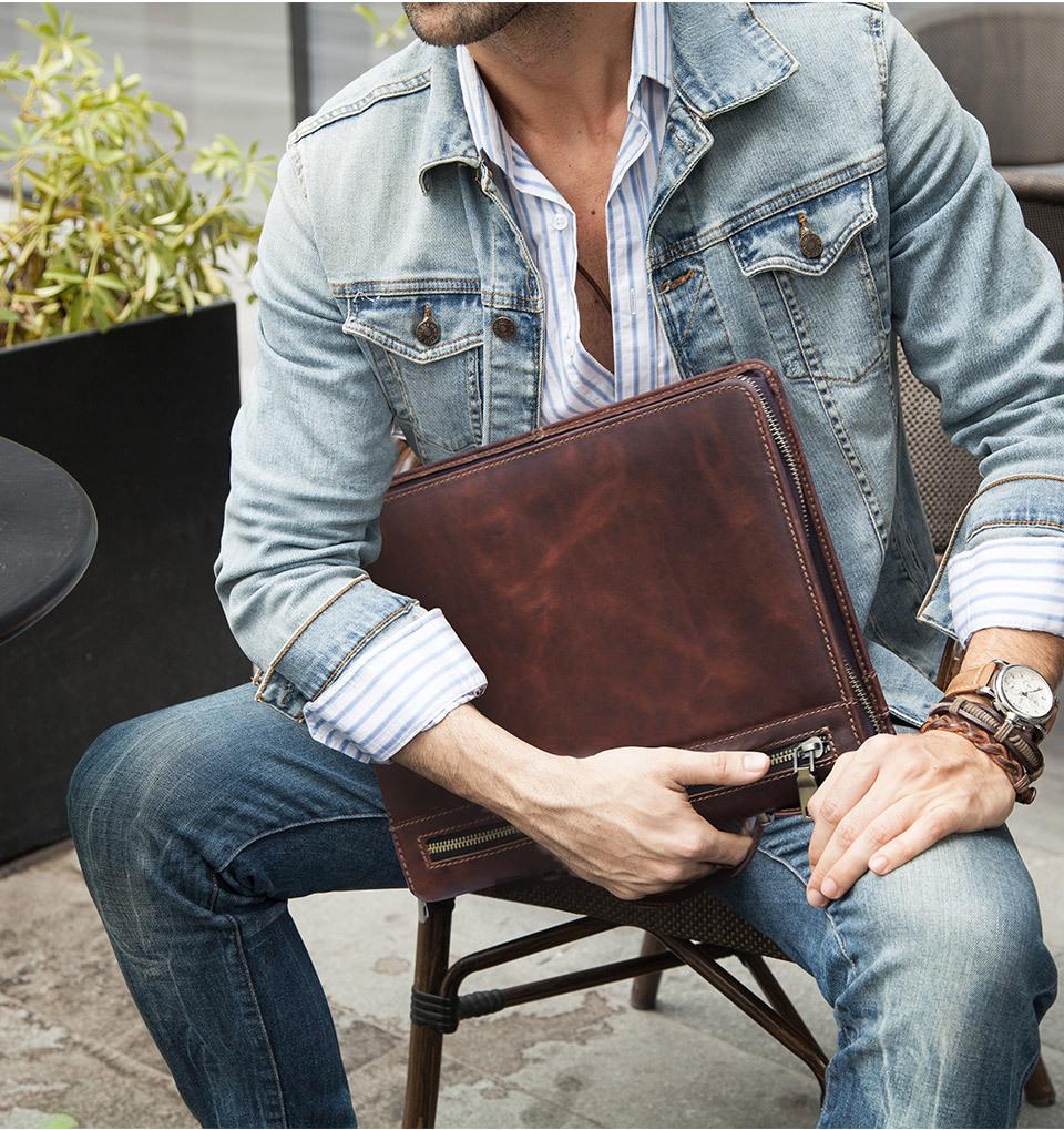 Genuine Leather Multifunctional Protective Case for iPad Pro 12.9"