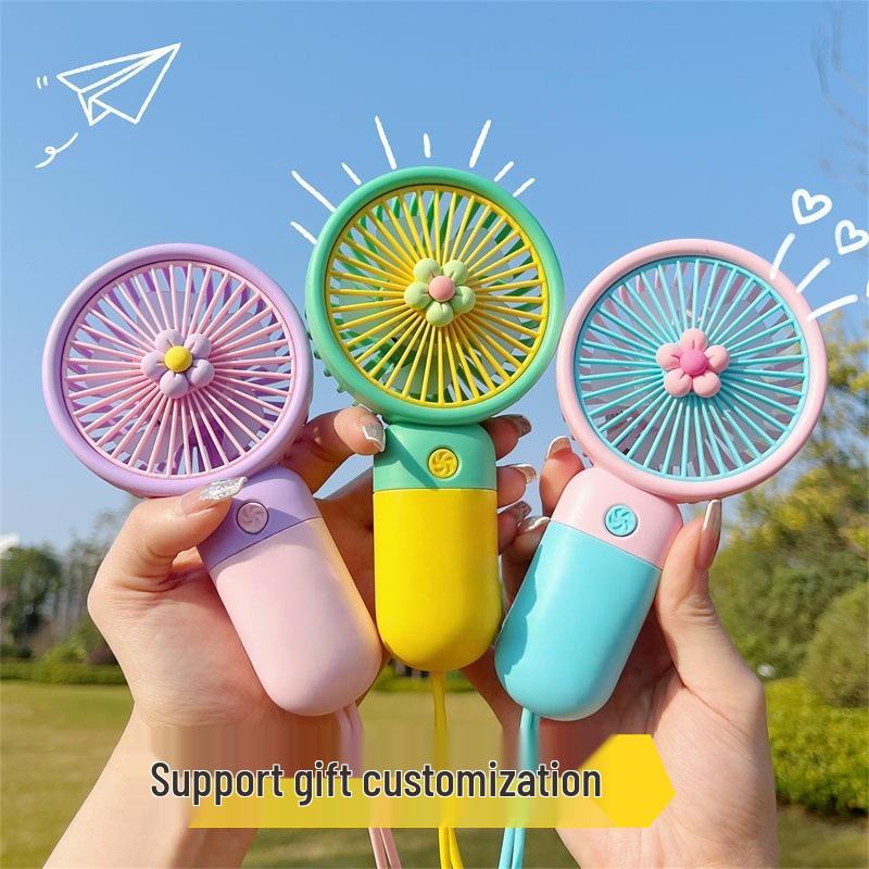 

USB Cartoon Handheld Fan: Multifunctional, Portable, DIY Gift
