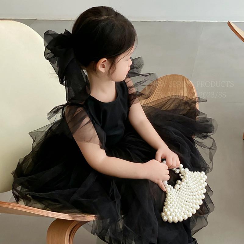 Trendy Korean Style Children's Shell Bag With Pearls For Fashionable Little Girls