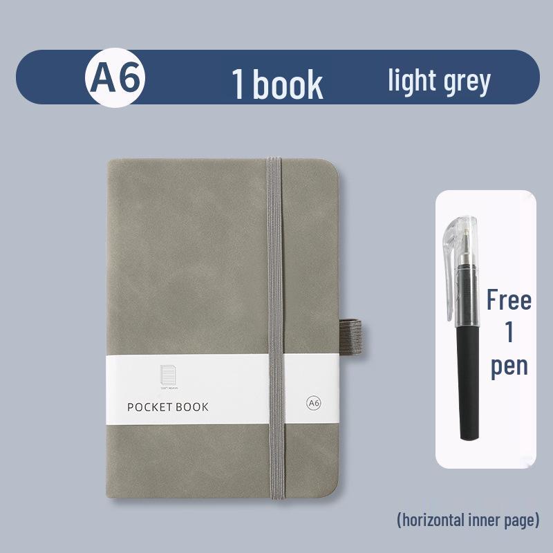 A7 Portable Leather Pocket Notebook with Elastic Band