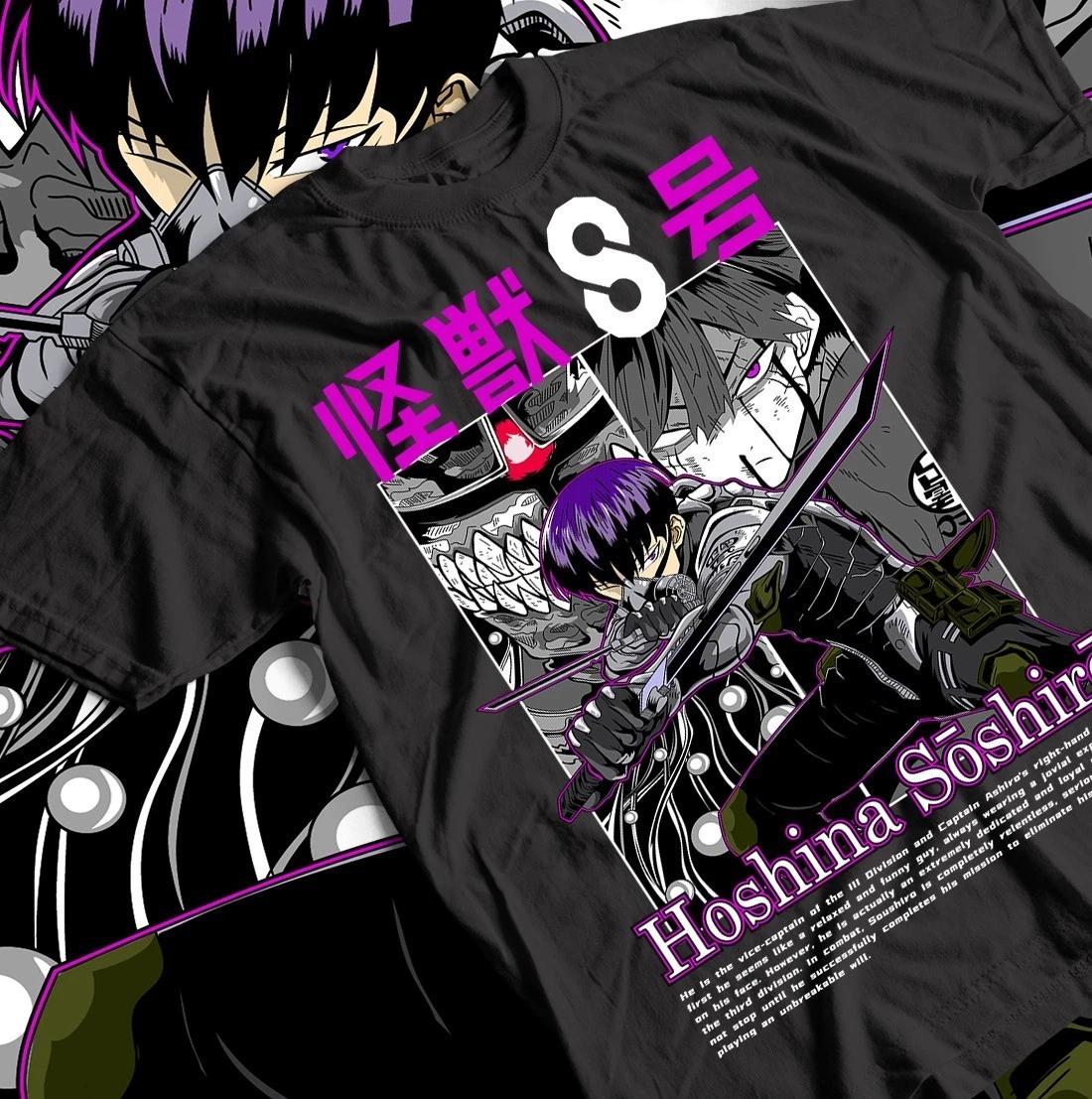 Kaiju no 8 T-shirt, Hoshina Gift, Manga, Best Anime Graphic Tee Shirt, All Size L