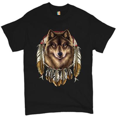 Wolf Spirit Native American Dreamcatcher Indigenous Tee Unisex T-Shirt