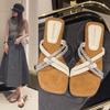 Internet Celebrity Fashion Cool Slippers Women's Summer Wear High Sense with Skirt New French Flat Casual Beach Shoes