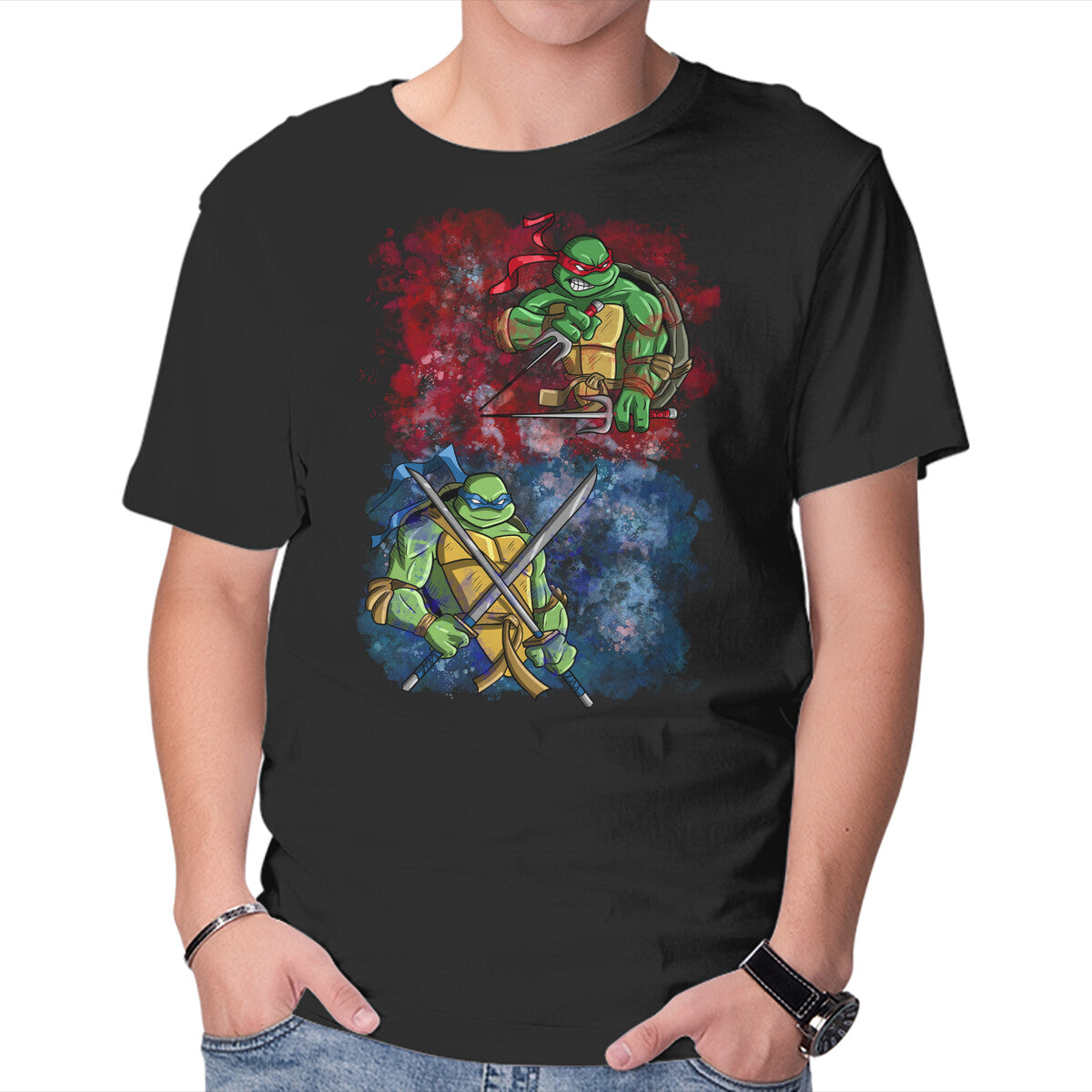 Unisex Crew Neck T-Shirt Leader And Warrior Graphic Short Sleeve Casual Tee XS