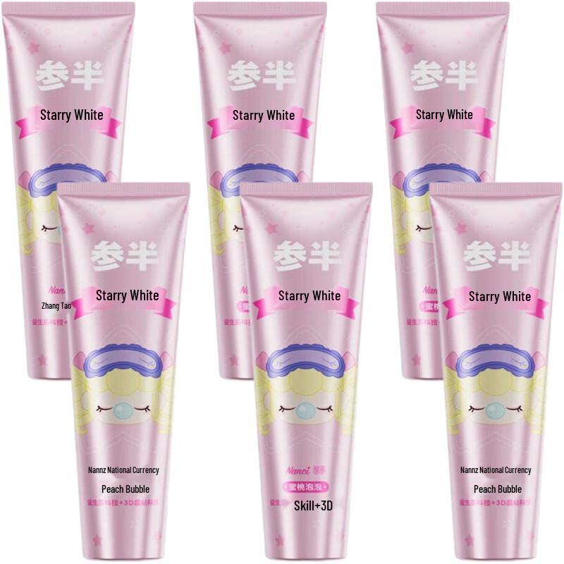 Semi Half x Rolife Nanci Shark Star White Toothpaste - Peach Bubble (6-Pack)