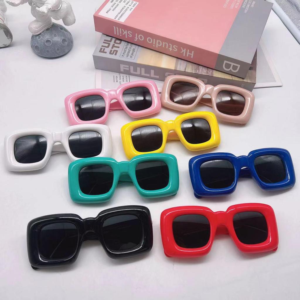 Trendy Cute Square Sunglasses for Women - Fun Street Style Photo Prop & Birthday Decoration