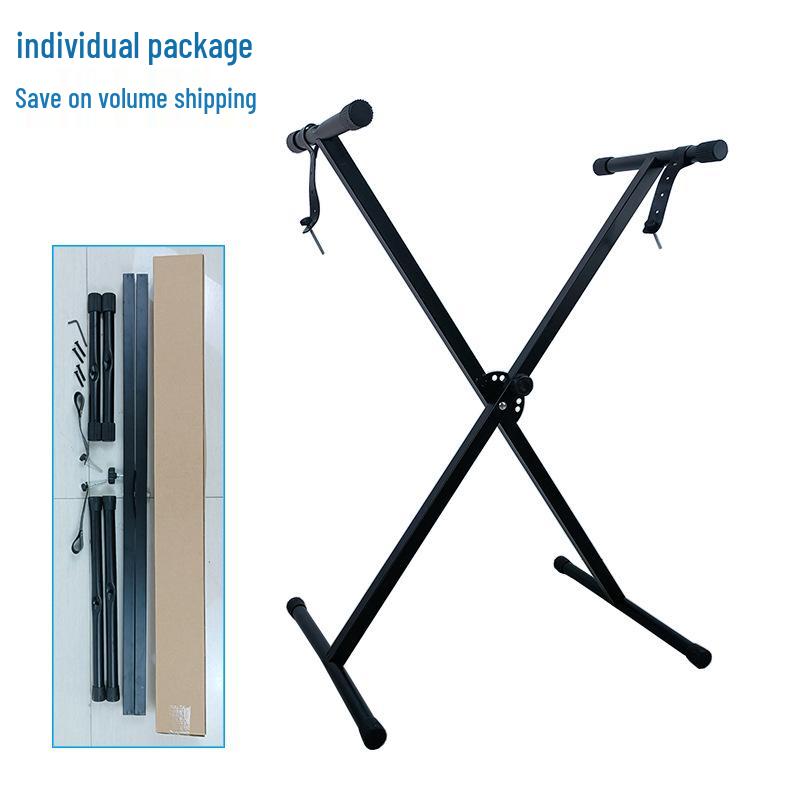 Compact Single-Tube Adjustable X-Type Keyboard Stand, Disassembled Version, Perfect for E-Commerce, 3x Smaller Volume. Disassembled Single Tube