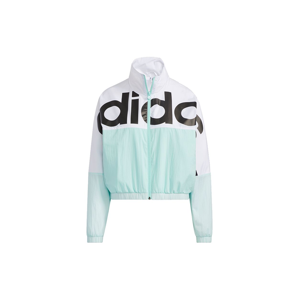 adidas neo Women s White Green Colorblock Casual Sports Sun Protection Jacket GP5424 S
