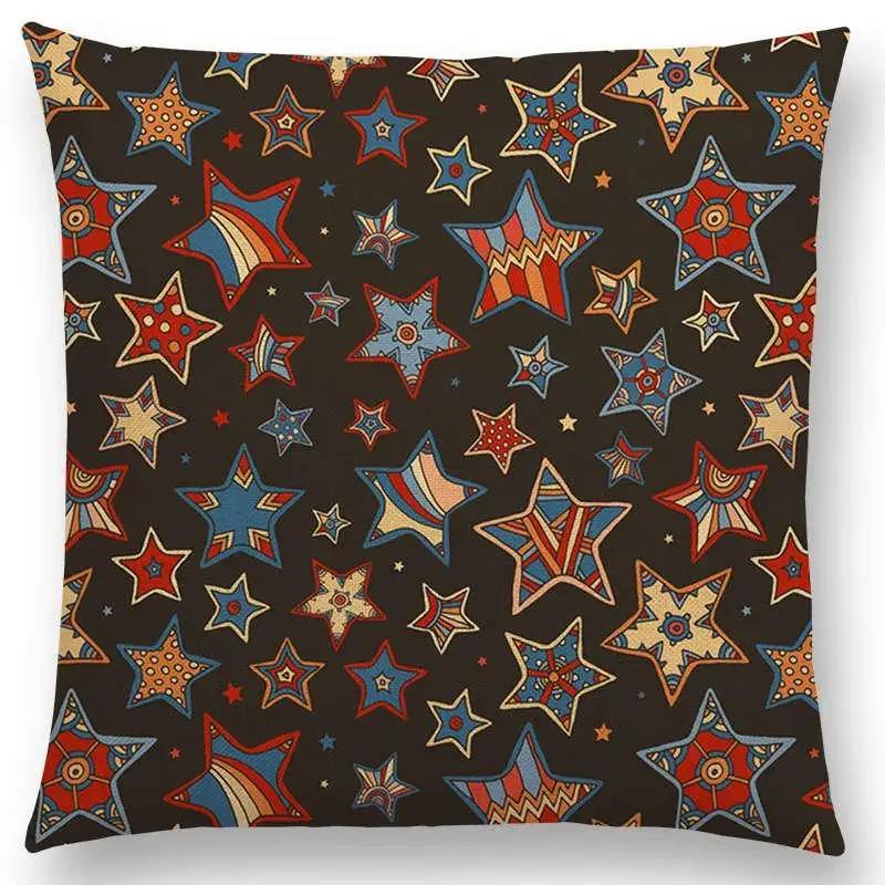 New Colorful Geometric Patterns Moroccan Lattice Mosaic Hexagon Stars Hearts Flowers Pretty Car Cushion Cover Sofa Throw Pillow