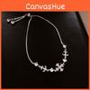 Cross Pendant Adjustable Bracelet For Women With Zirconia Embellishments Fashion Trendy Jewelry Gift