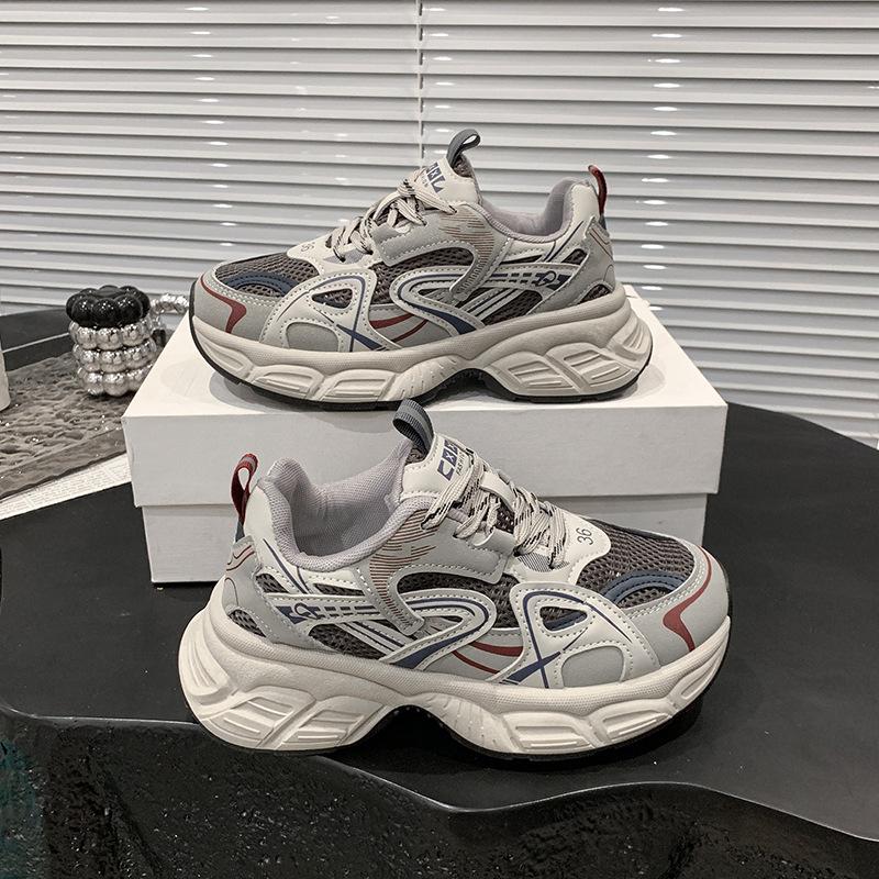 European station women's new summer women's shoes versatile thick-soled mesh running casual sports shoes