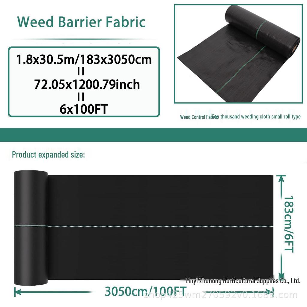 Black PP Weed Barrier Cloth: Breathable, Water-Permeable Ground Cover for Orchards and Gardens