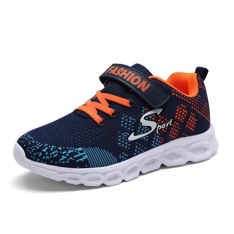 Boys' 2024 Flyknit Breathable Running Shoes - Lightweight, Mesh Design for Kids