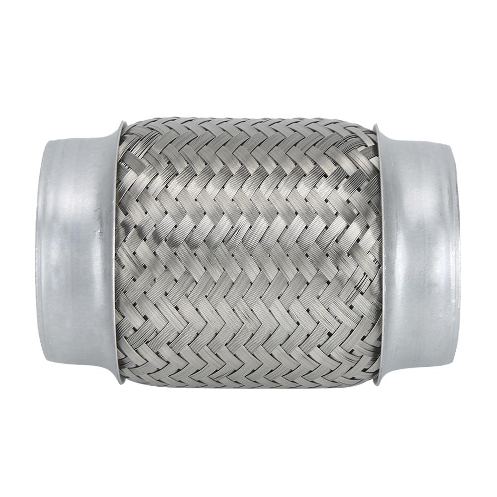 3in X 6in Double Braid Steel Tail Exhaust Pipe Hose Auto Accessory