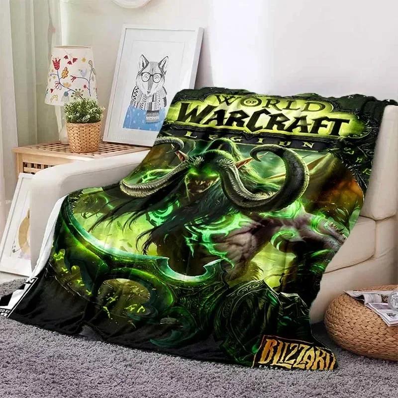 World of Warcraft Art Blanket Flannel Blanket A World of Magic and Limitless Adventure Soft Comfortable Home Travel Blanket