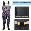 Men's One-Piece Full-Body Fishing Waders with Boots - Waterproof Rain Pants and Jacket Set