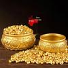 Solid Pure Copper Eight Blessings Treasure Pot for Wealth Attraction - Chinese Style Tabletop Ornament