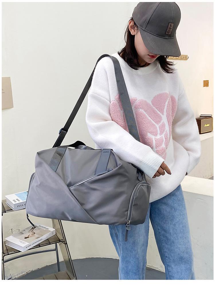 Geräumige Crossbody-Reise-Duffel mit Trocken-/Nass-Trennung – Ideal für Fitnessstudio, Schwimmen und Reisen