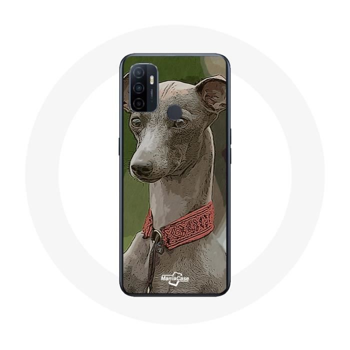 Coque - Oppo - A53 - Souple - Lévrier greyhound - Gris