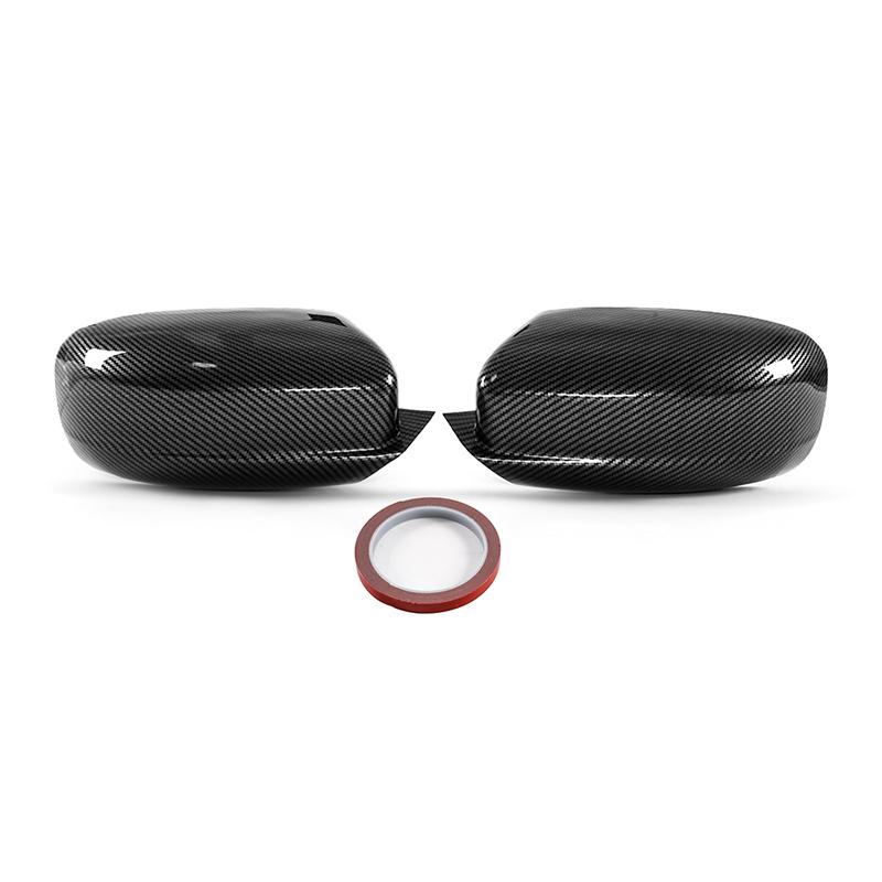 Capac pentru oglindă retrovizoare laterală care rimă Oglinzi laterale Capace accesorii auto din fibră de carbon neagră lucioasă potrivite pentru Dodge Charger