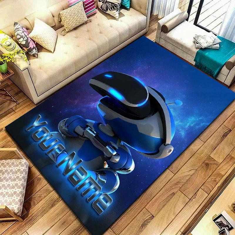 ASTRO BOT Custom Name Carpet Rug for Living Room Bedroom Home Sofa Decoration,Kids play Non-slip Floor Mat