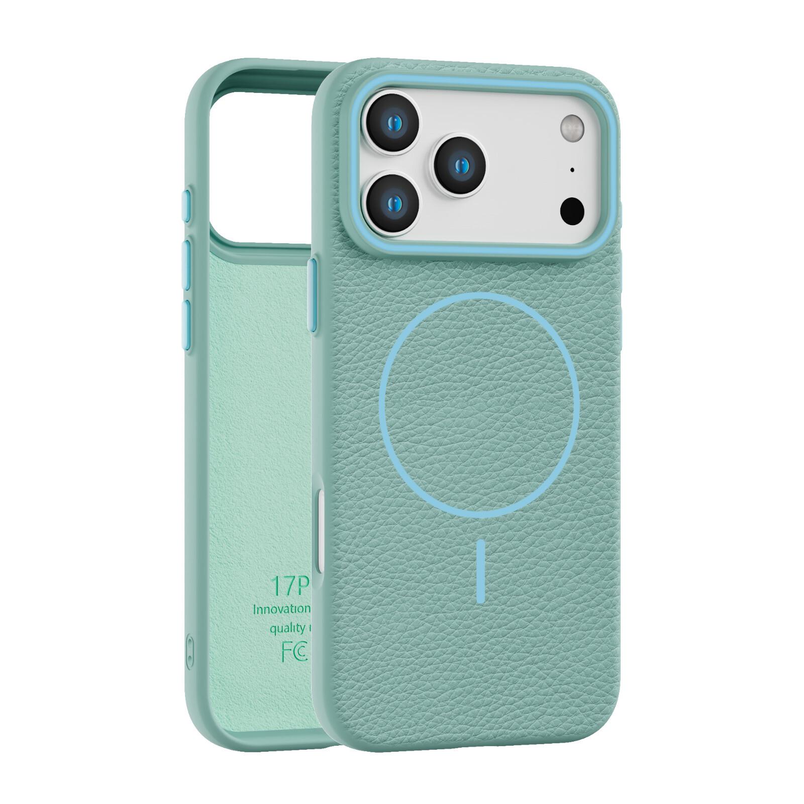 

Litchi Textured Magnetic Phone Case for Apple 17 Pro Max with Large Cutout, Flannel Lining, Trendy Design for Models 13/14/15/16. iPhone 11