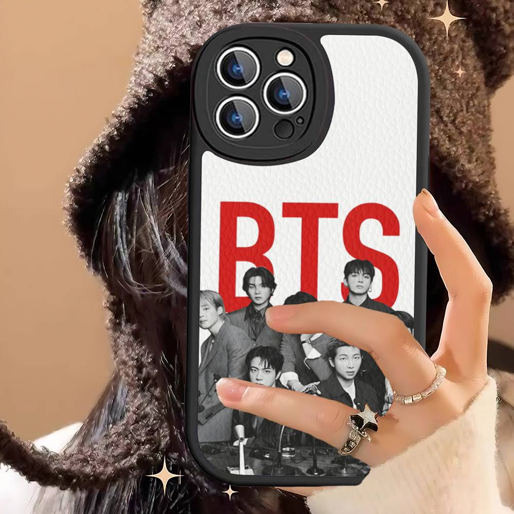 Kpop BTS Bangtan Boys Leder Handyhülle Für IPhone 16 15 14 13 12 11 Pro Max Plus Hülle iPhone 15pro max
