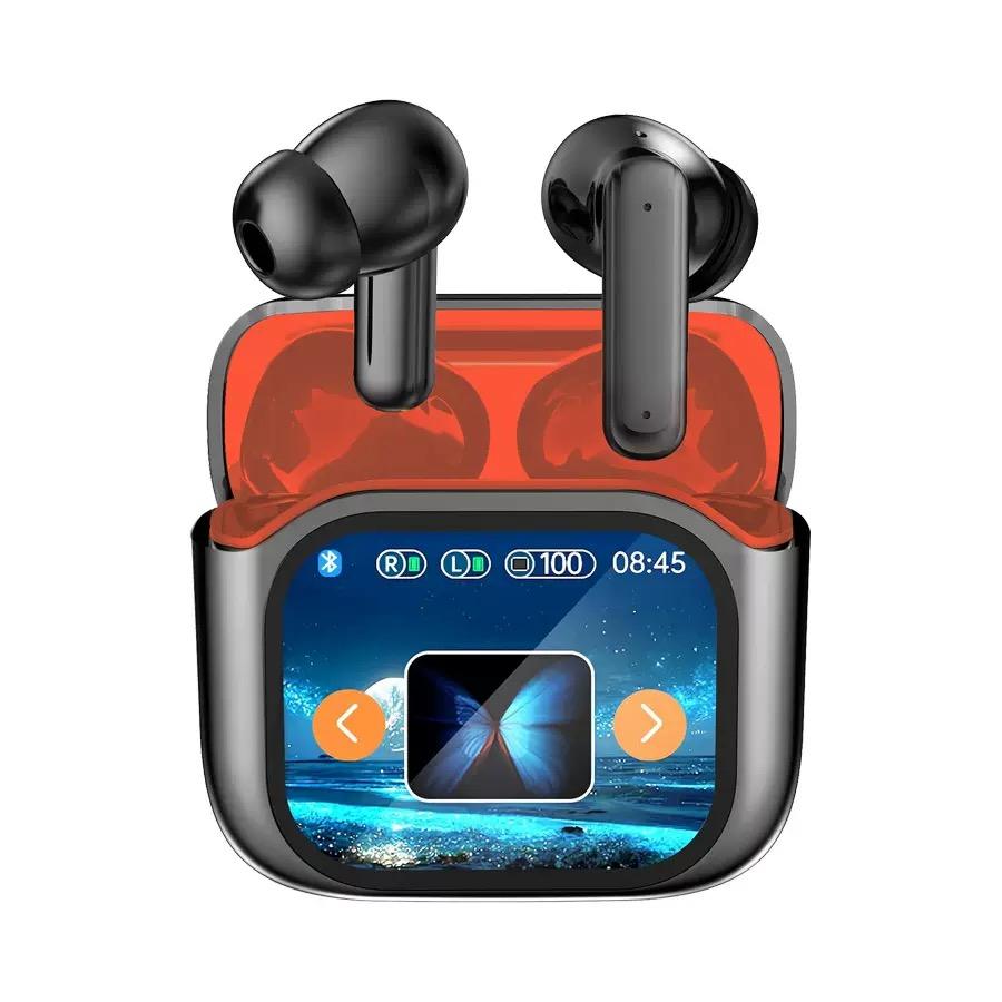 AI Language Translation Earbuds LCD Touch Screen Translator for 144 Languages Headphones Translator for Travel Business Learning Translation Earphones