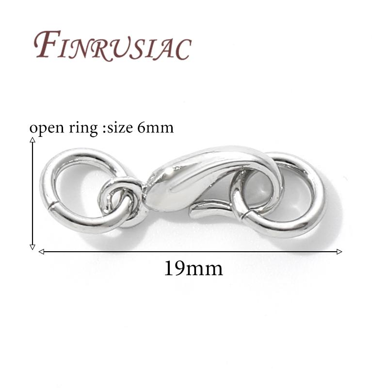 Lock For Jewelry 14K Gold Plated Clasp Hook with Open Ring Connectors For Necklace Accessories Clasps For Jewelry