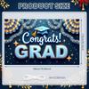 Graduation Ceremony Banner Colorful Balloons Congratulatory Display Grad Party Banner Congrats Lettering Grad Photo Background